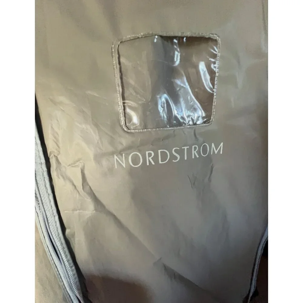 Nordstrom Gray Garment Bag With Zipper & Clear ID Window 54x24 GUC